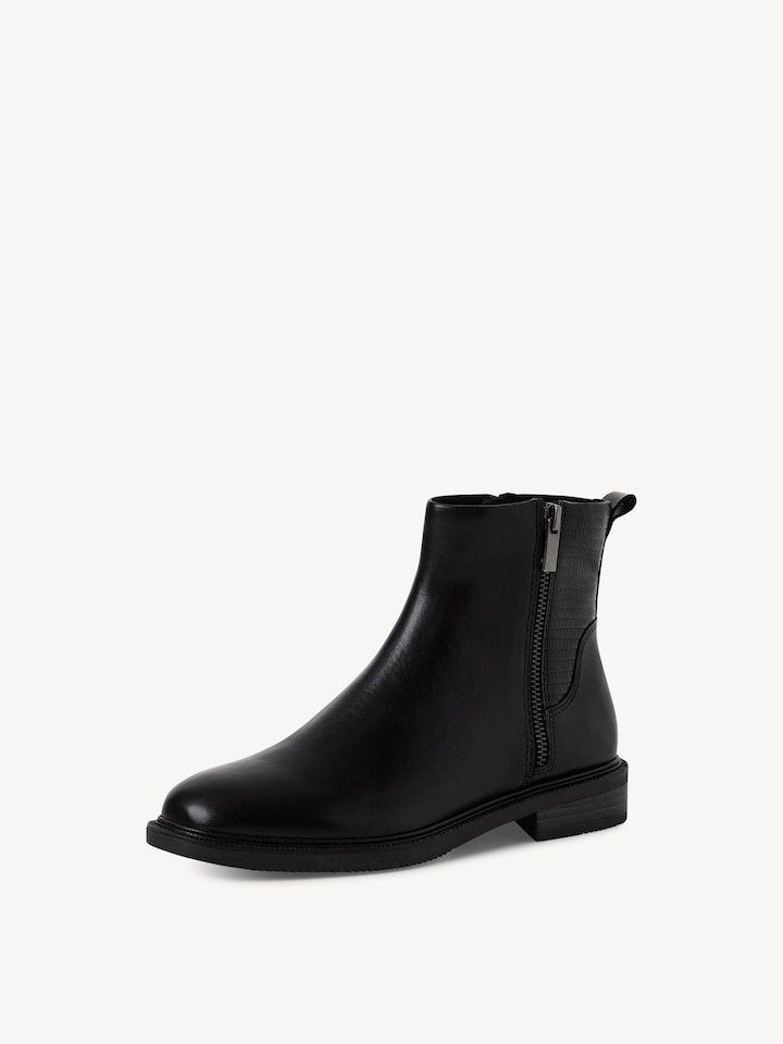 Marco Tozzi, Enkellaarsje - zwart BLACK COMB