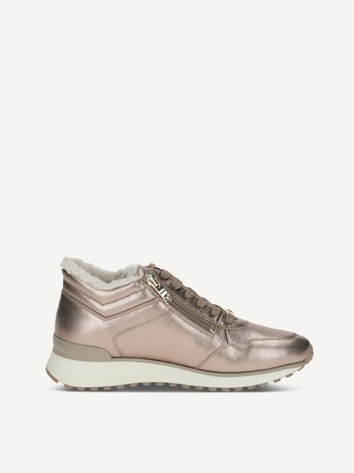 Caprice, Leather Sneaker - brown warm lining TAUPE METALLIC, image 5 of 10