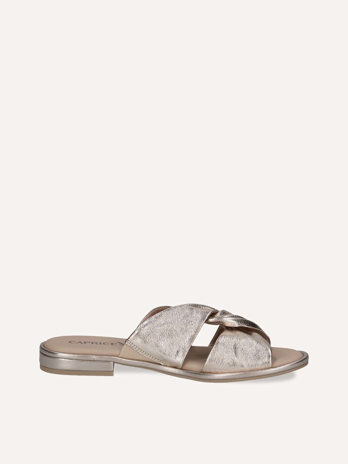 Caprice, Leather Mule - metallic PLATIN METAL., image 4 of 6