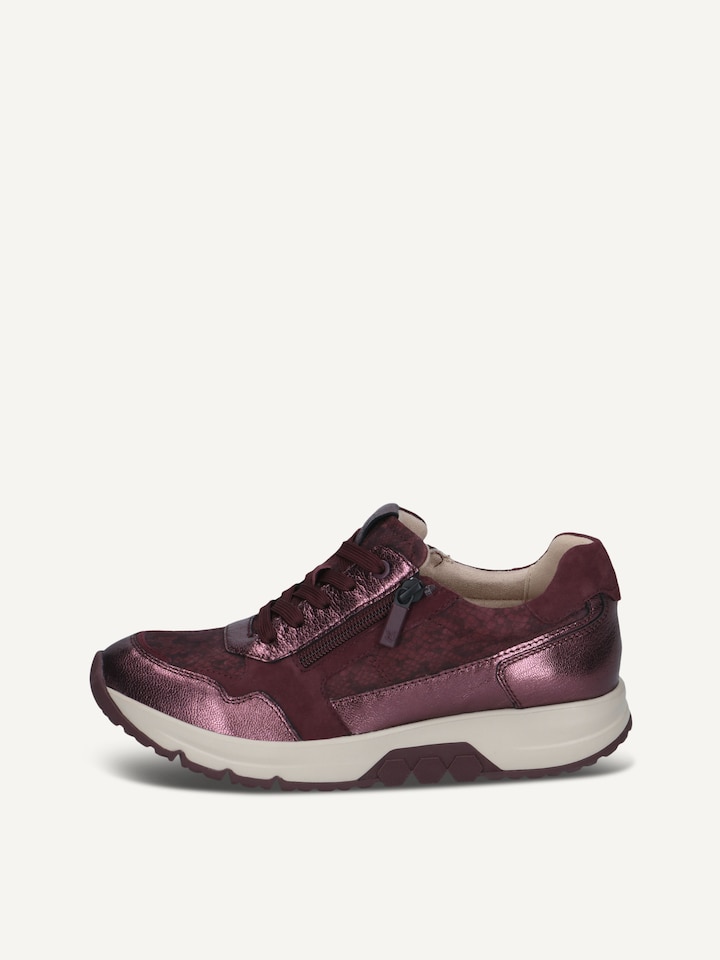 Caprice, Ledersneaker - rot BORDEAUX COMB