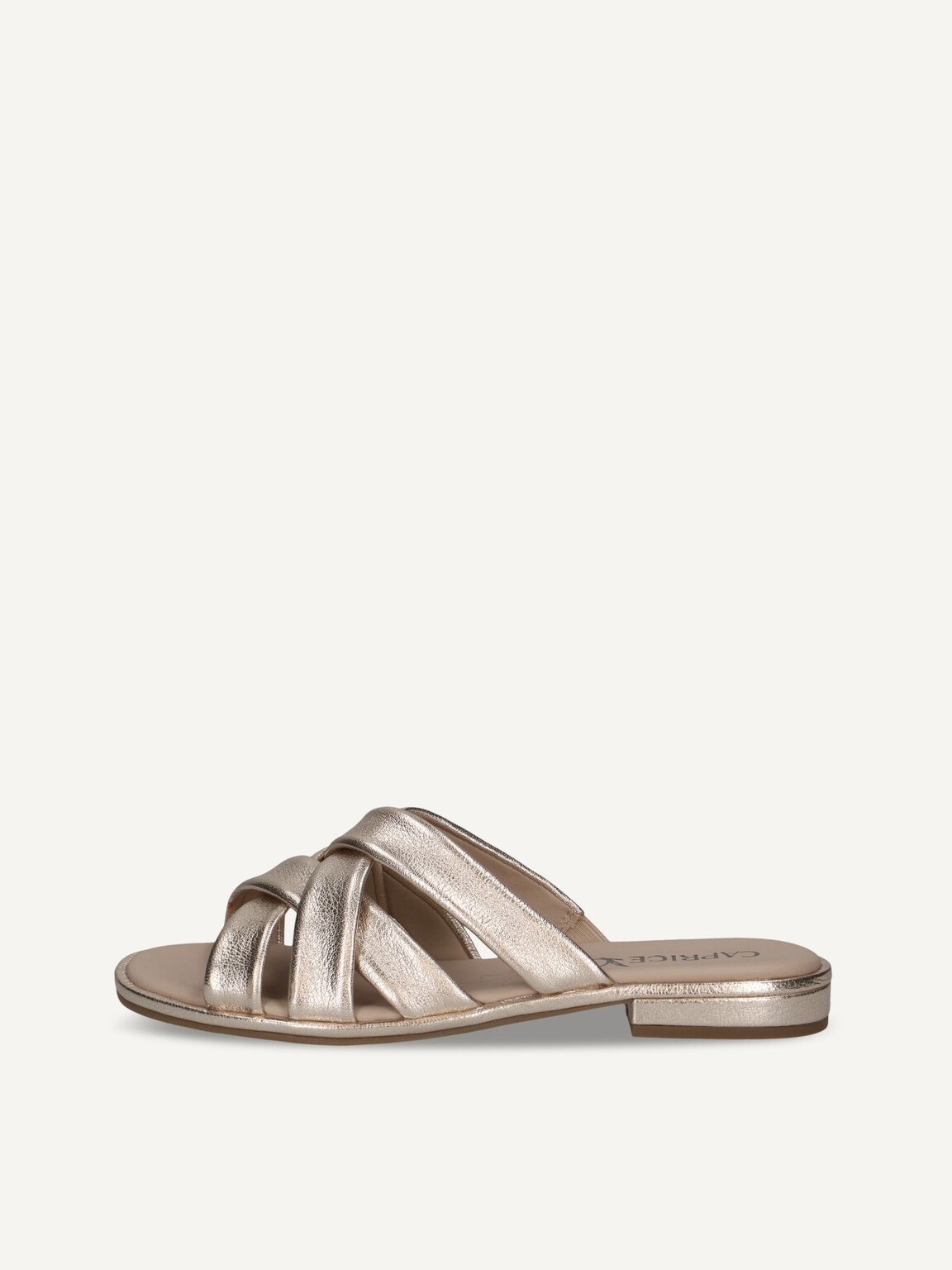 Caprice, Leather Mule - metallic PLATIN METAL., image 2 of 5