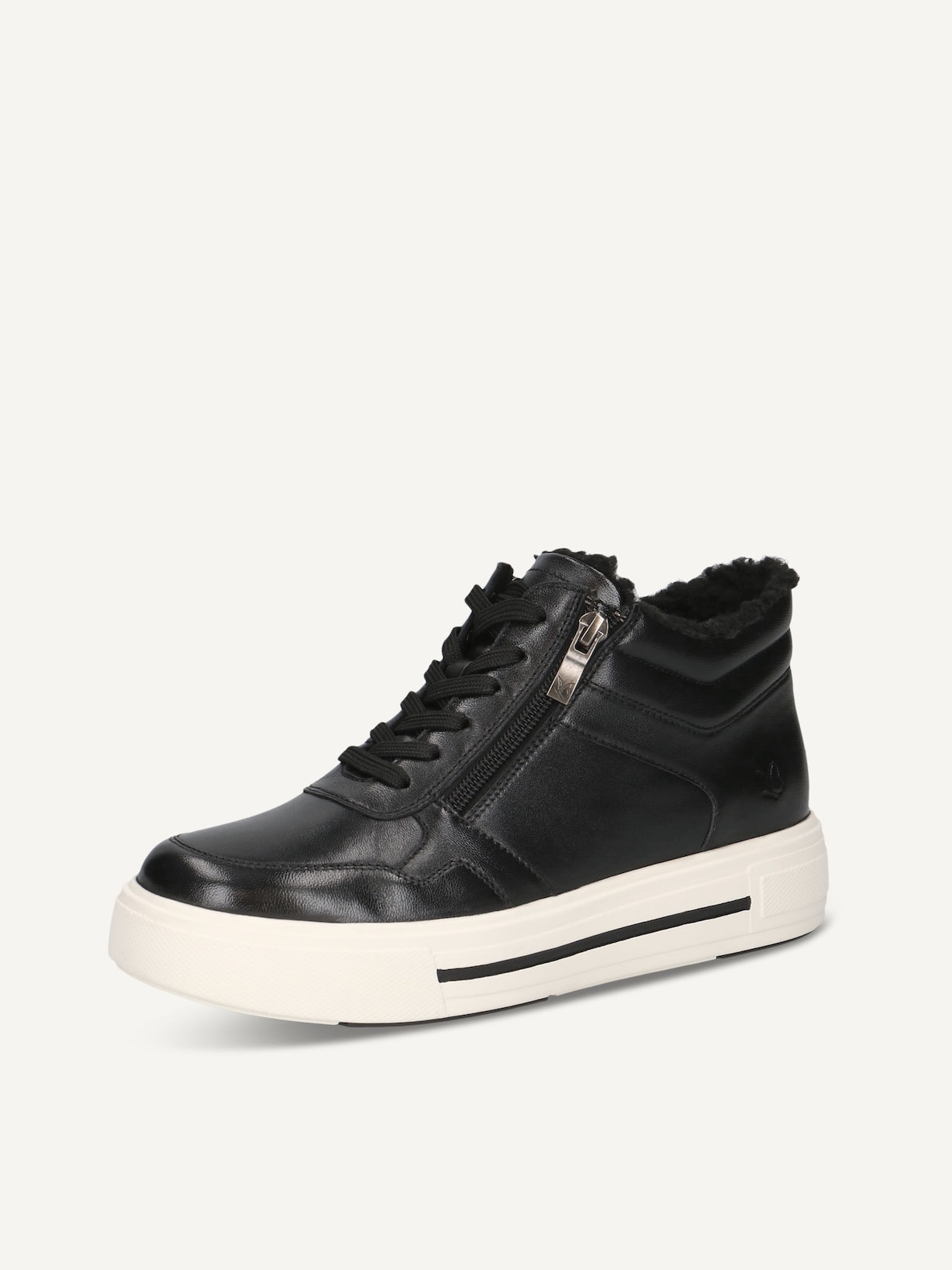 Caprice, Bottine en cuir - noir doublure chaude BLACK NAPPA, image 3 sur 6