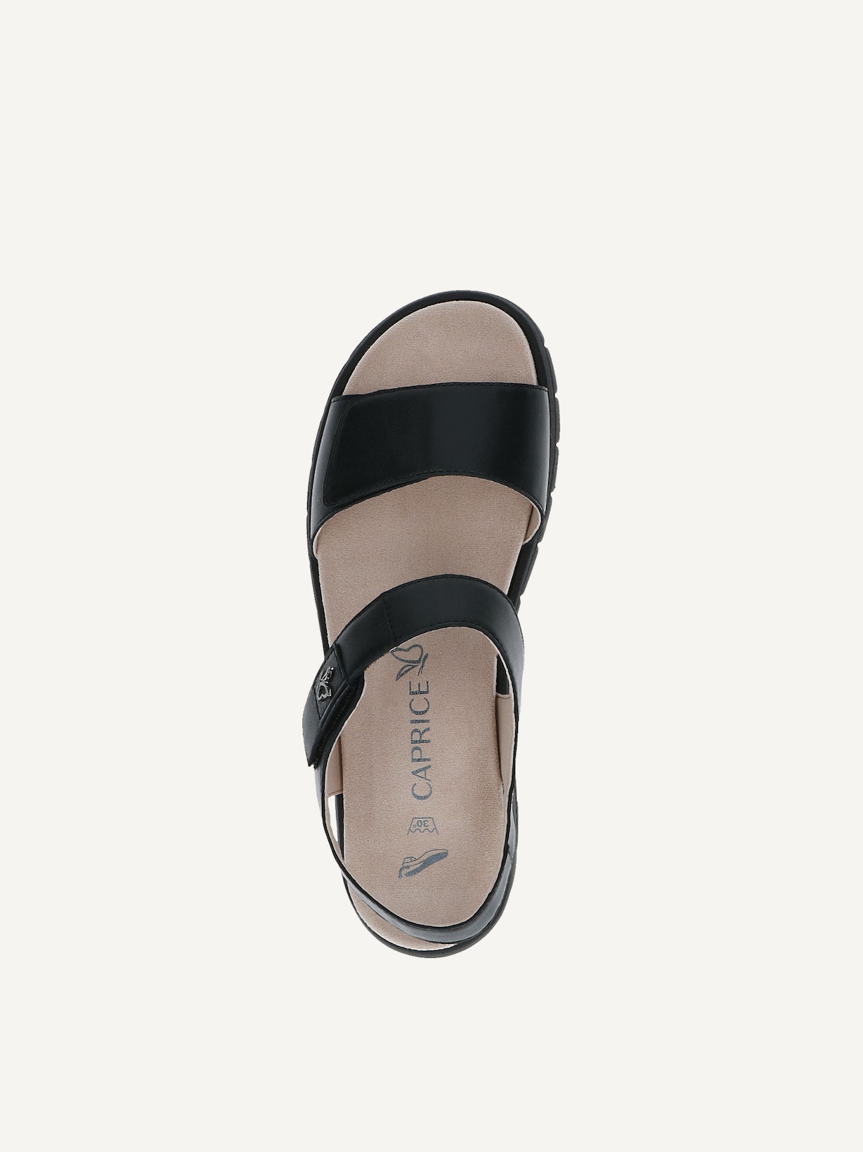 Caprice, Sandale en cuir - noir BLACK/BLK SOLE, image 5 sur 6