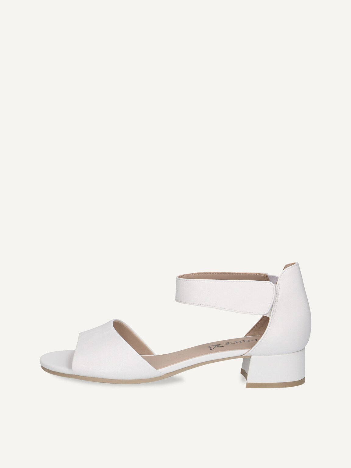 Caprice, Leather Heeled sandal - white WHITE NAPPA, image 2 of 5