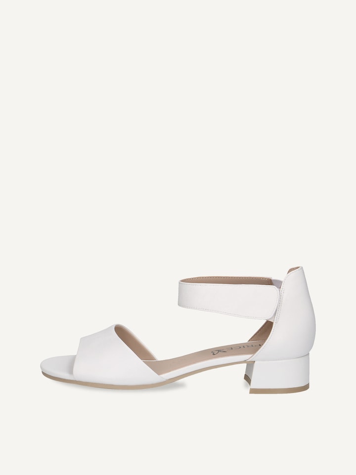 Caprice, Sandale à talon en cuir - blanc WHITE NAPPA