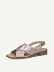 Not selected, Caprice, Leather Heeled sandal - brown TAUPE METALLIC