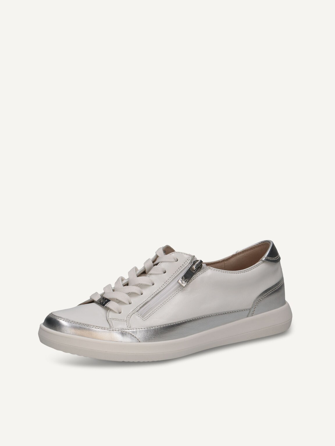 Caprice, Leather Sneaker - white WHITE/SILVER, image 1 of 5