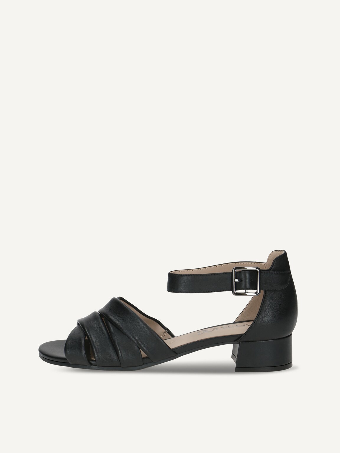 Caprice, Leather Heeled sandal - black BLACK NAPPA, image 2 of 5