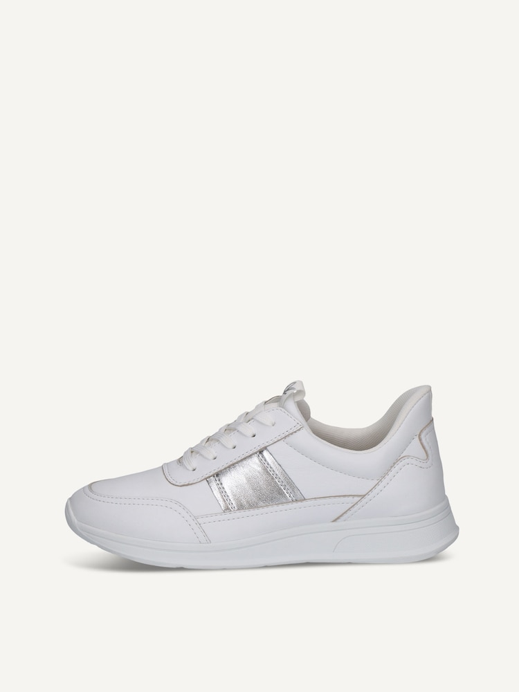Caprice, Leather Sneaker - white WHITE/SILVER, image 3 of 6