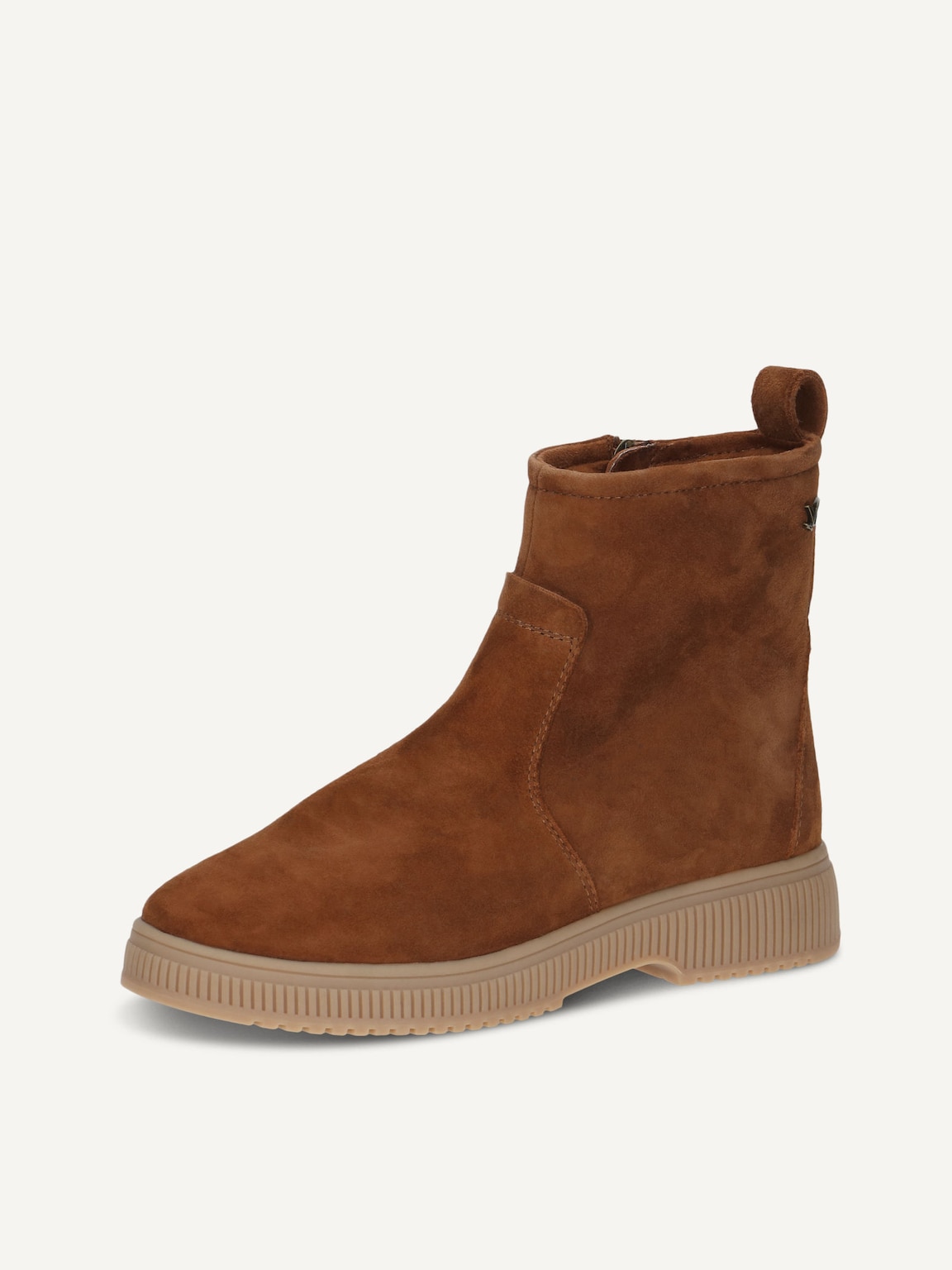 Caprice, Leather Bootie - brown warm lining COGNAC SUEDE, image 1 of 5