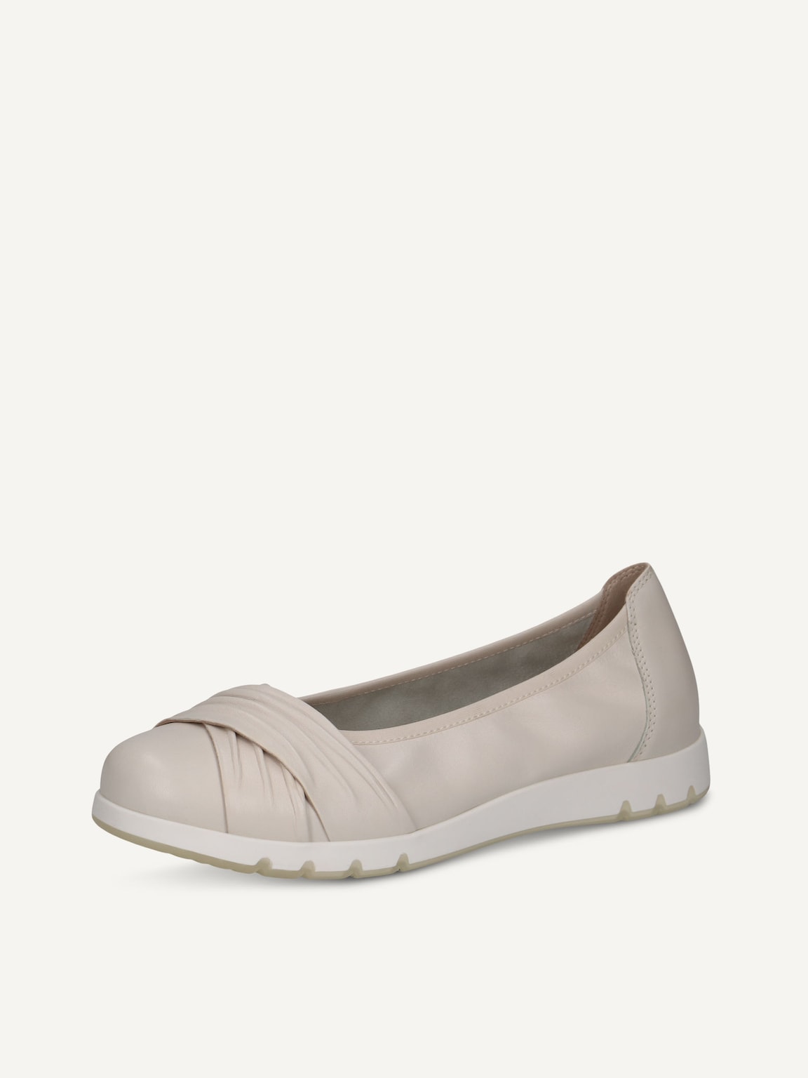 Caprice, Leather Ballerina - white OFFWHITE NAPPA, image 1 of 5