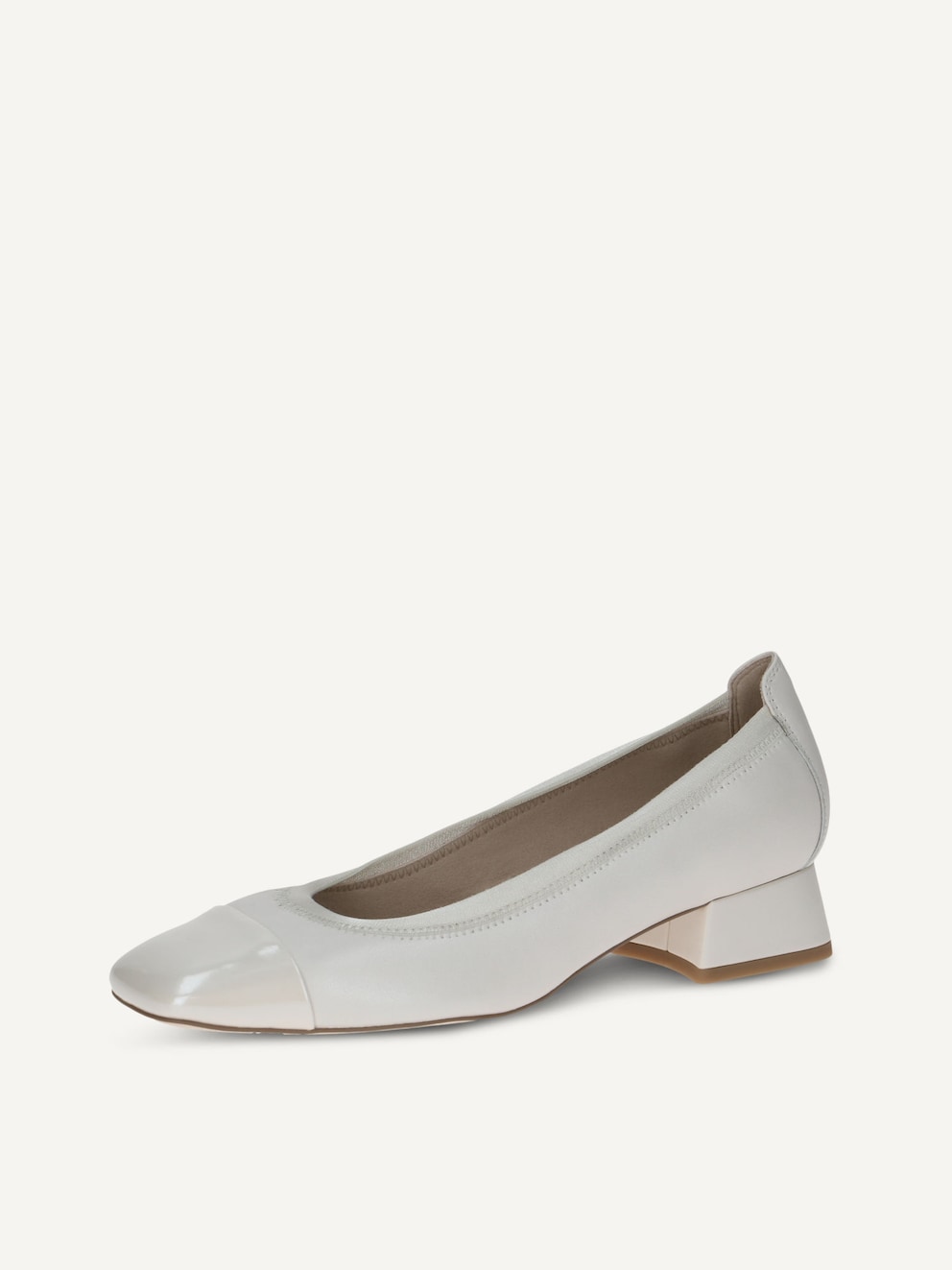 Caprice, Escarpin en cuir - blanc OFFWHITE COMB, image 2 sur 5
