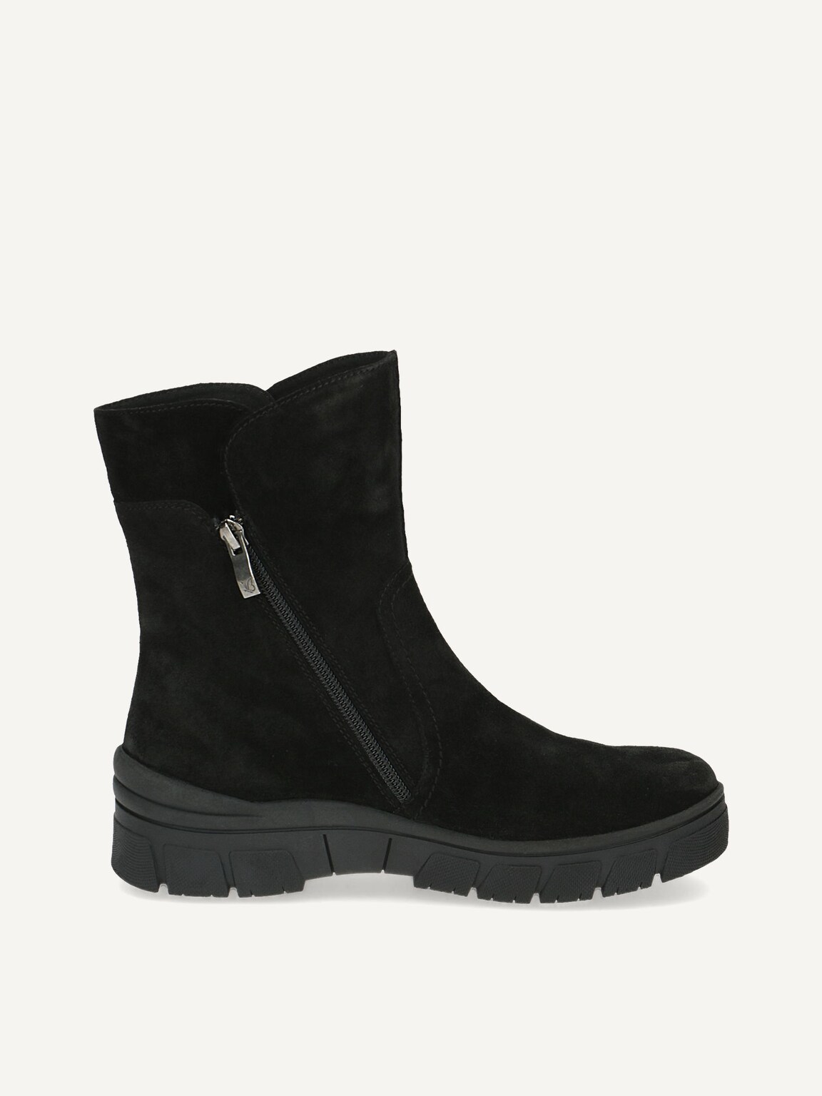 Caprice, Leather Bootie - black warm lining BLACK SUEDE, image 4 of 6