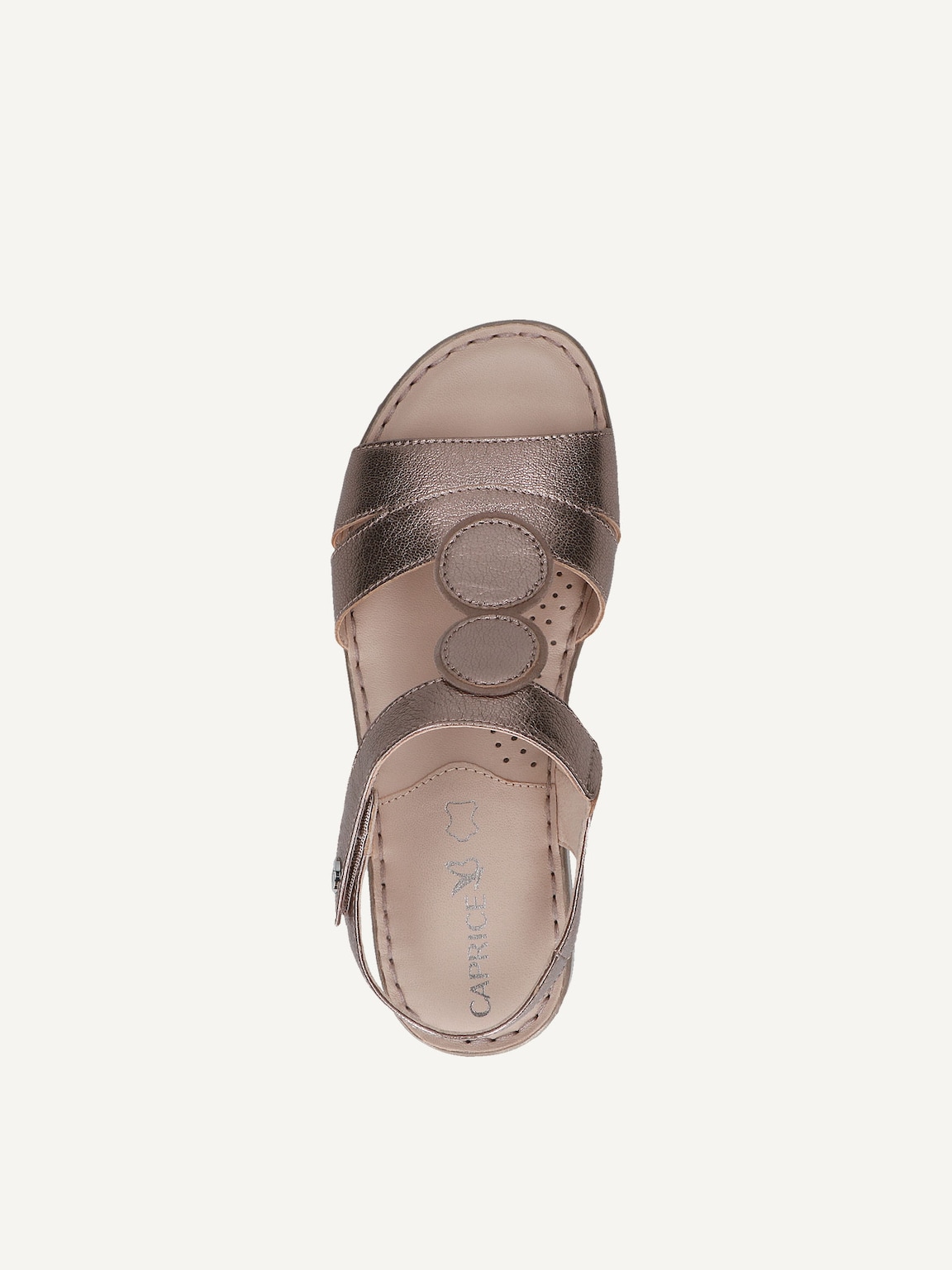 Caprice, Leather Heeled sandal - brown TAUPE MET.COMB, image 5 of 5