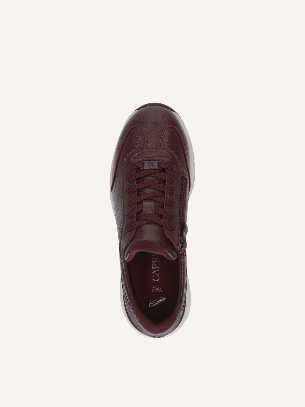Caprice, Leather Sneaker - red BORDEAUX DEER, image 4 of 5