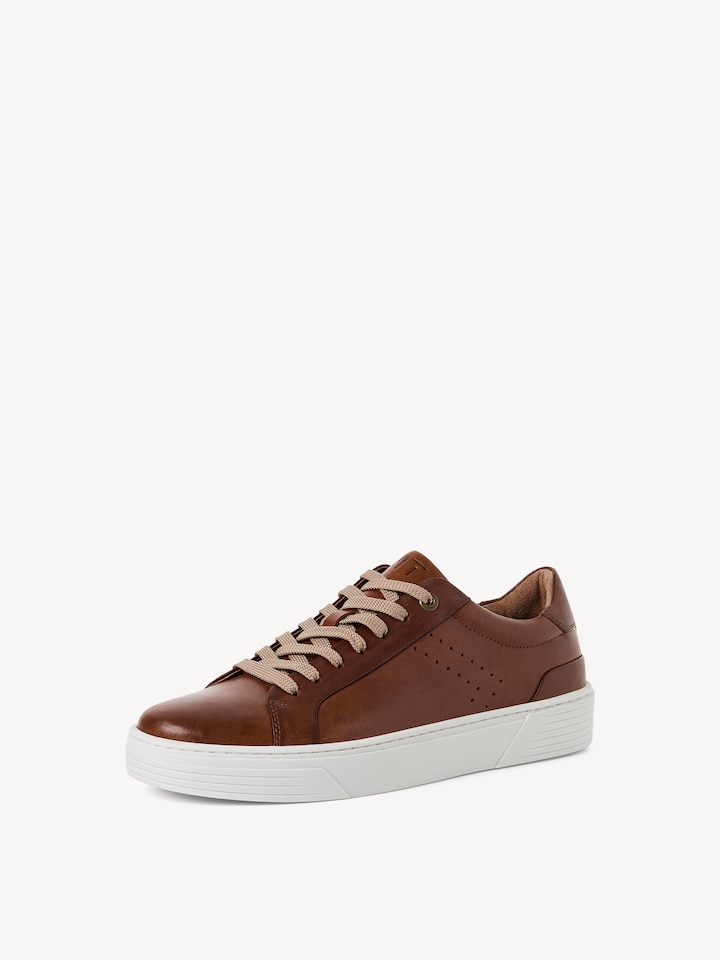 Marco Tozzi, Ledersneaker - braun COGNAC