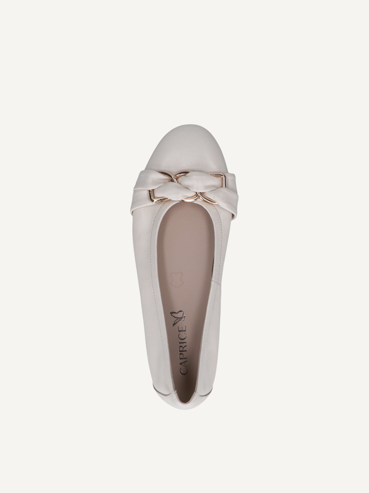 Caprice, Ballerine en cuir - jaune VANILLA SOFTN., image 4 sur 5