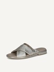 Not selected, Caprice, Leather Mule - metallic PLATIN METAL.