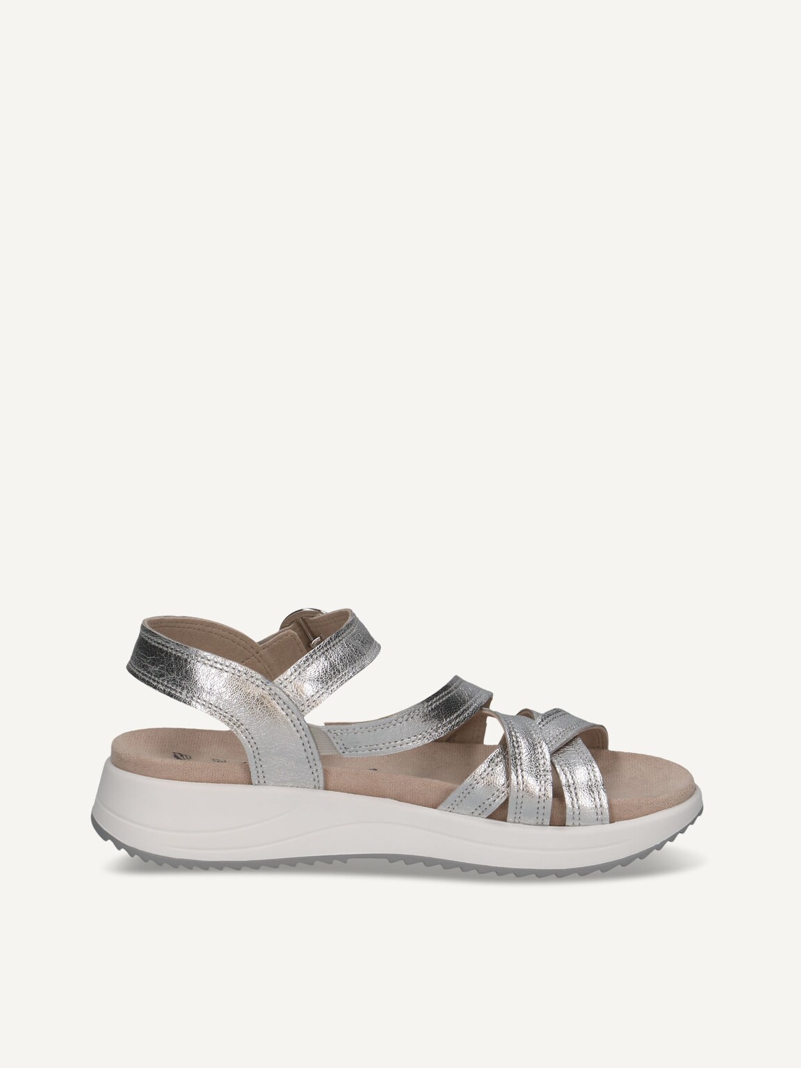 Caprice, Leather Sandal - silver SILVER METAL., image 3 of 5