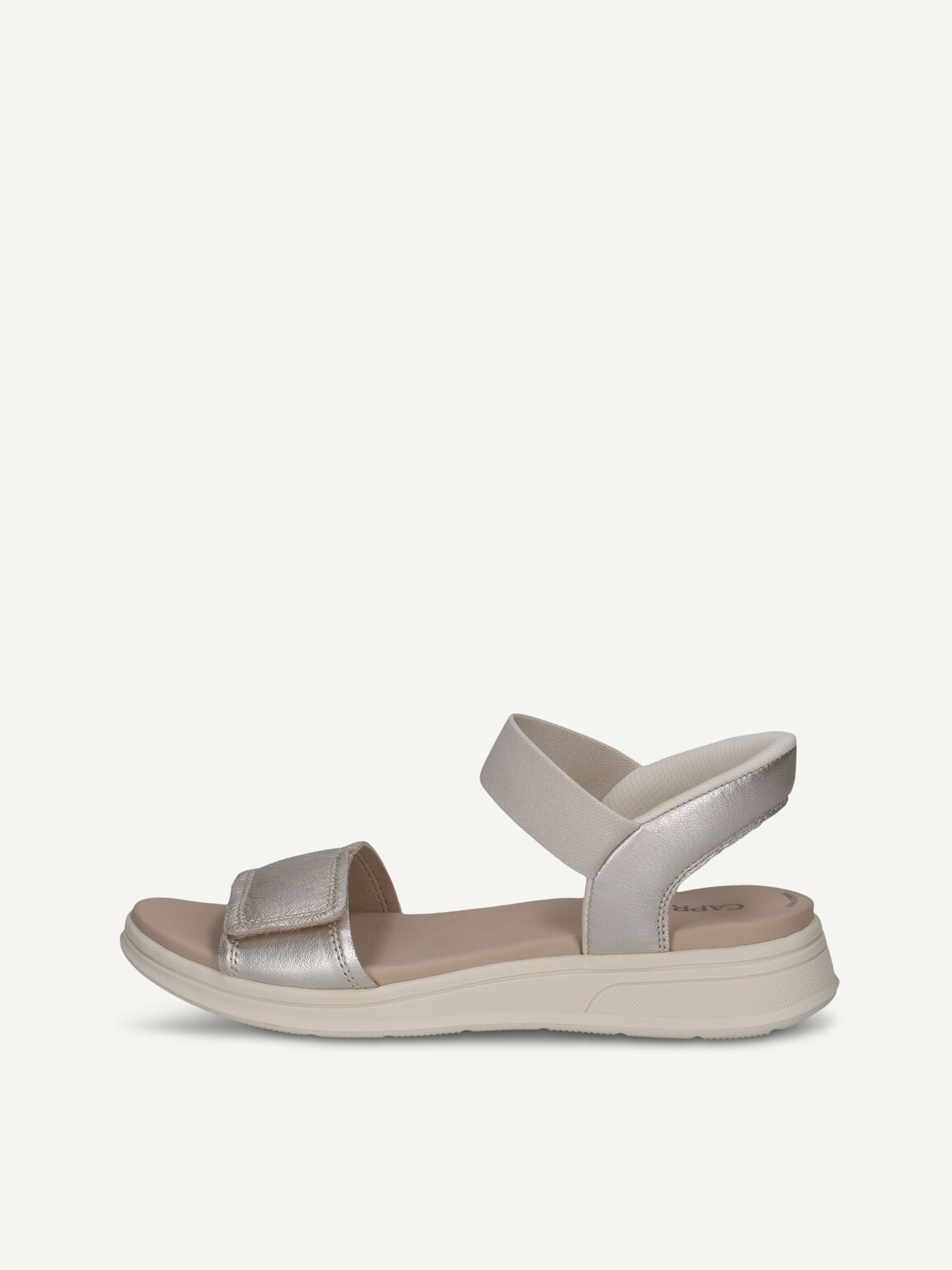 Caprice, Leather Sandal - metallic PLATIN METAL., image 2 of 5