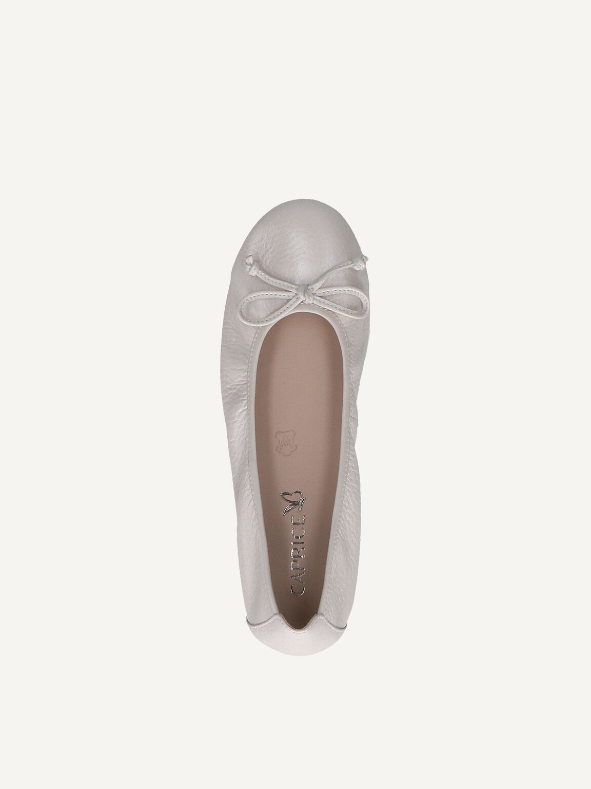 Caprice, Leather Ballerina - white PEARL PERL DEE, image 6 of 6
