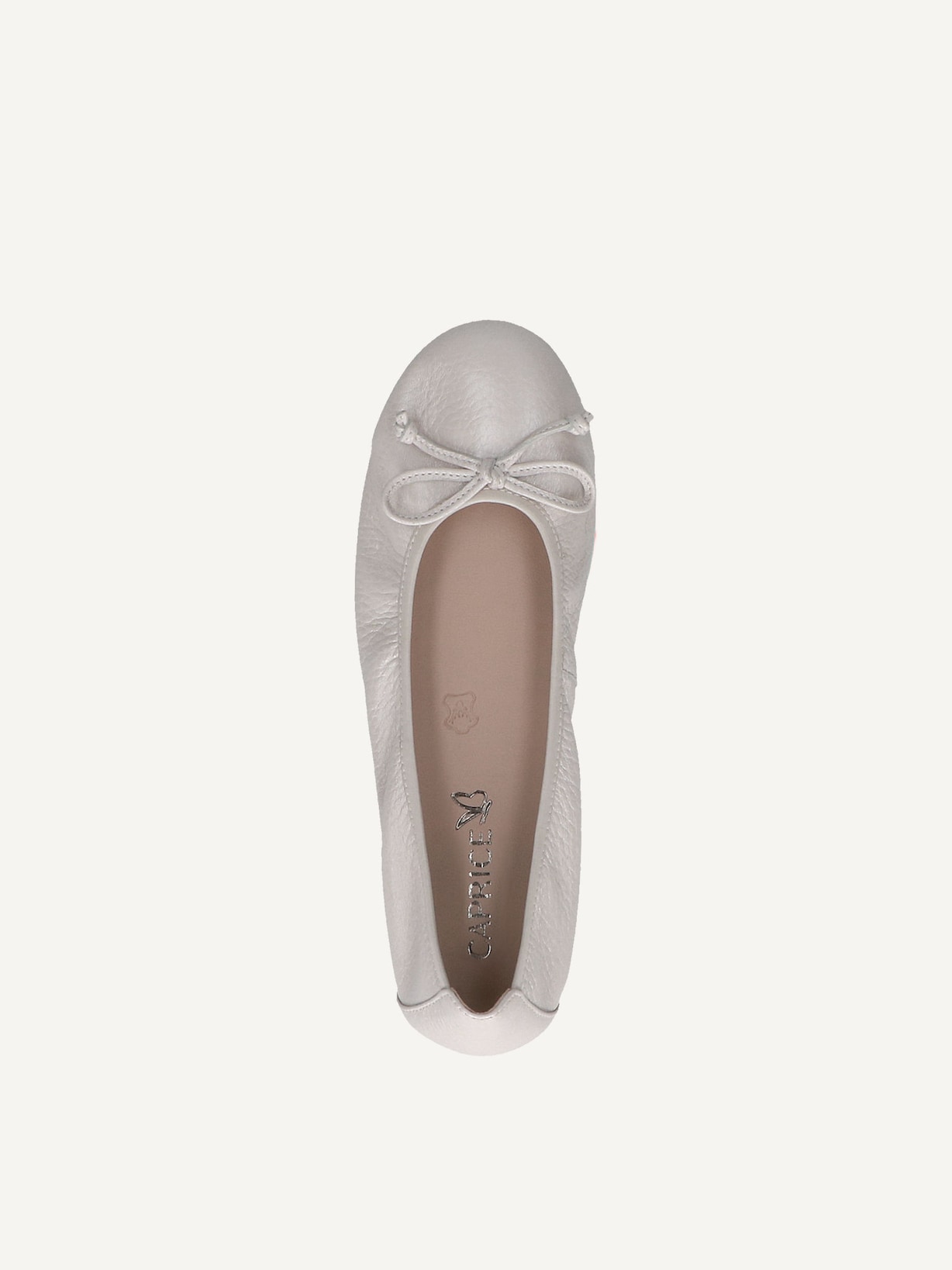 Caprice, Ballerine en cuir - blanc PEARL PERL DEE, image 5 sur 6