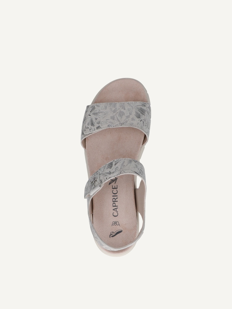 Caprice, Sandale en cuir - blanc OFFWHITE/SILV., image 4 sur 5