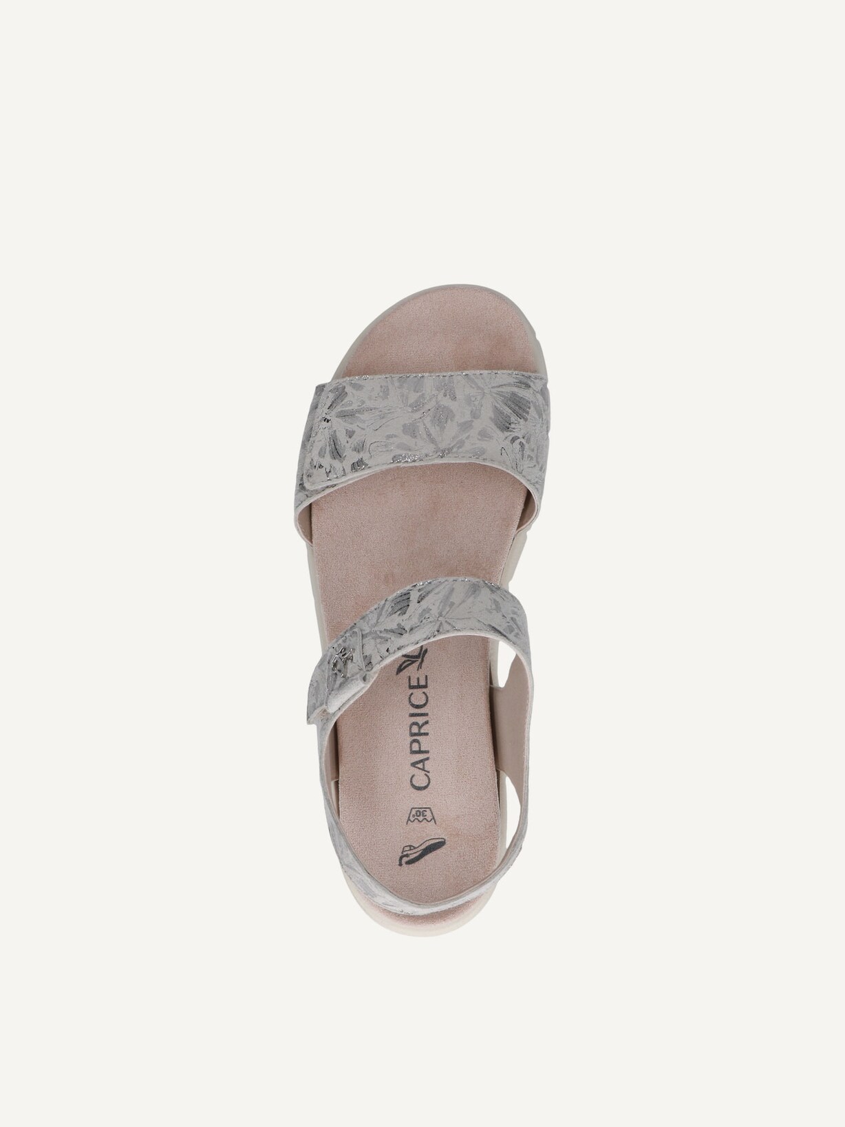 Caprice, Sandale en cuir - blanc OFFWHITE/SILV., image 4 sur 5