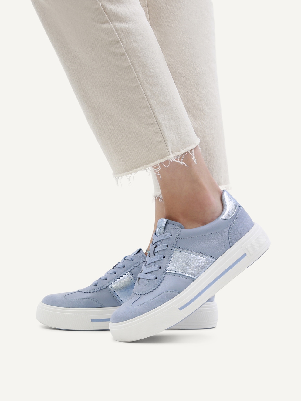Caprice, Basket en cuir - bleu BLUE COMB, image 2 sur 6