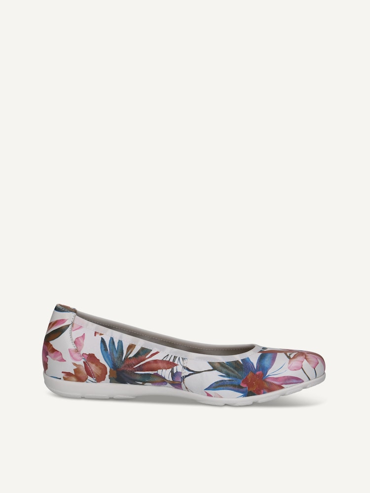 Caprice, Ballerine en cuir - blanc WHITE FLOWER, image 3 sur 5