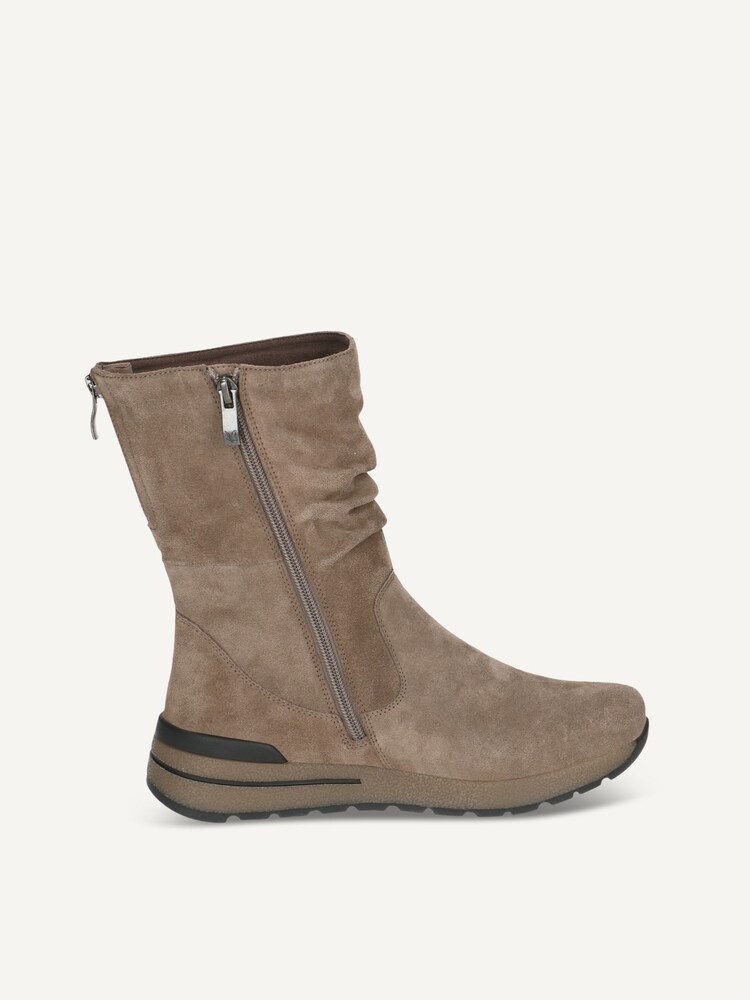 Caprice, Leather Bootie - brown TAUPE SUEDE, image 3 of 5