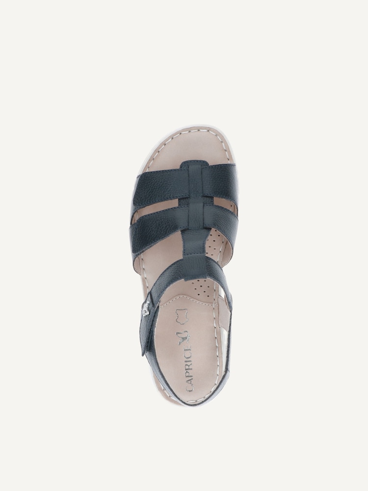 Caprice, Leather Heeled sandal - blue OCEAN NAPPA, image 6 of 6