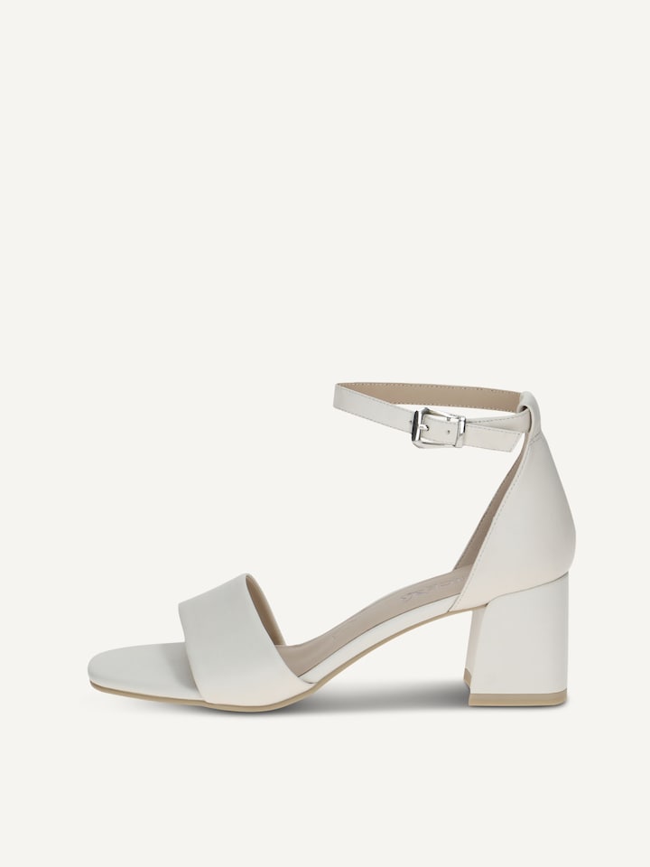 Caprice, Sandale à talon en cuir - blanc OFFWHITE NAPPA