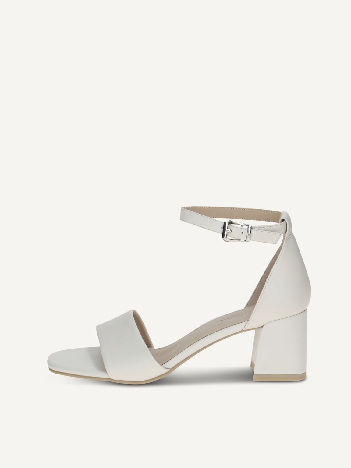 Caprice, Leather Heeled sandal - white OFFWHITE NAPPA, image 2 of 5