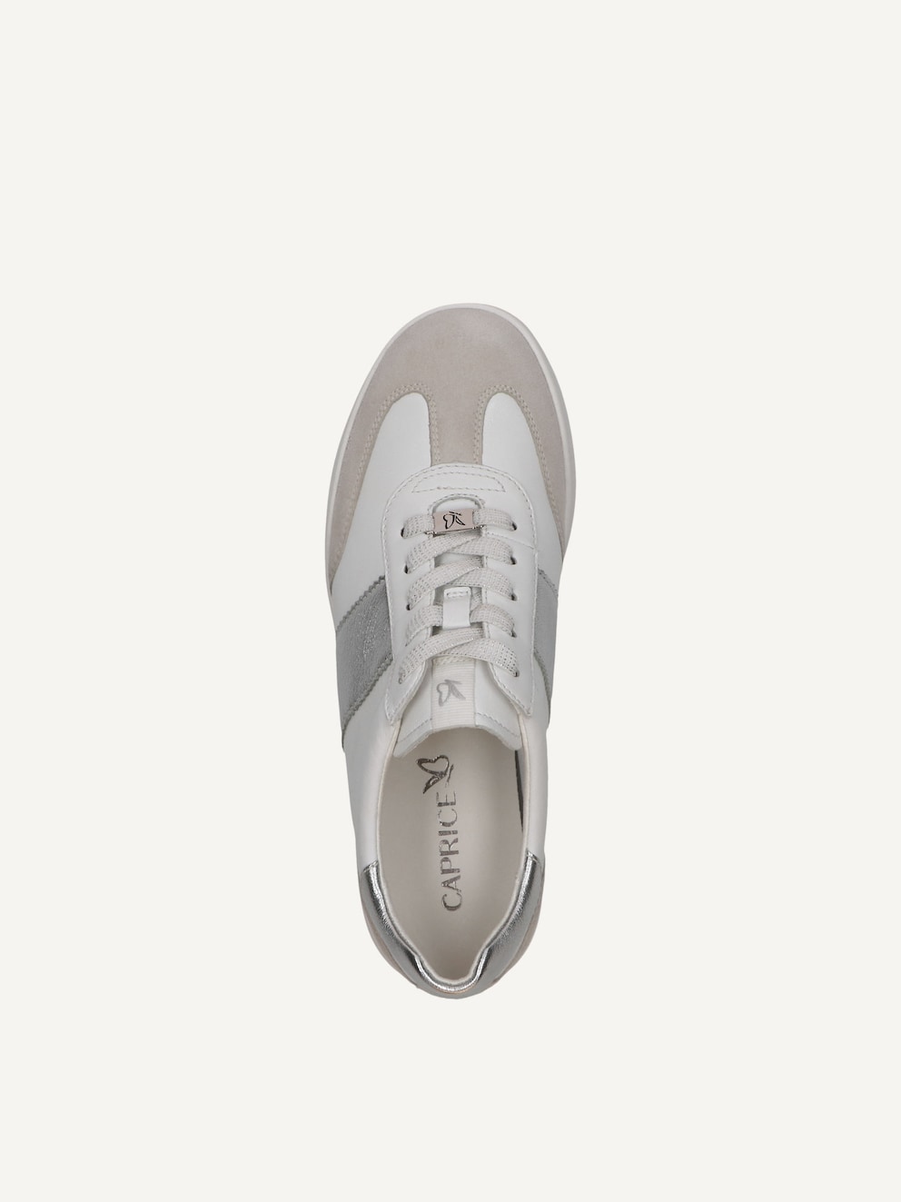 Caprice, Basket en cuir - blanc WHITE/SILVER, image 5 sur 6