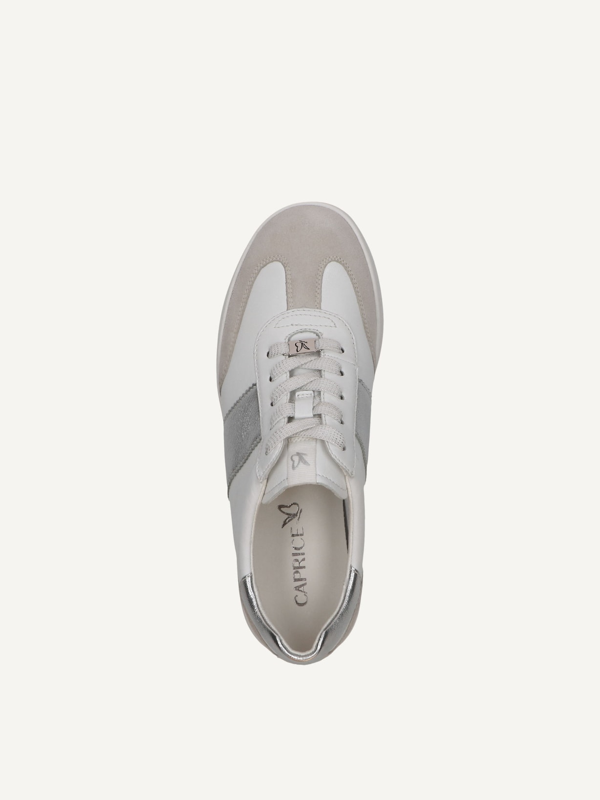 Caprice, Basket en cuir - blanc WHITE/SILVER, image 5 sur 6
