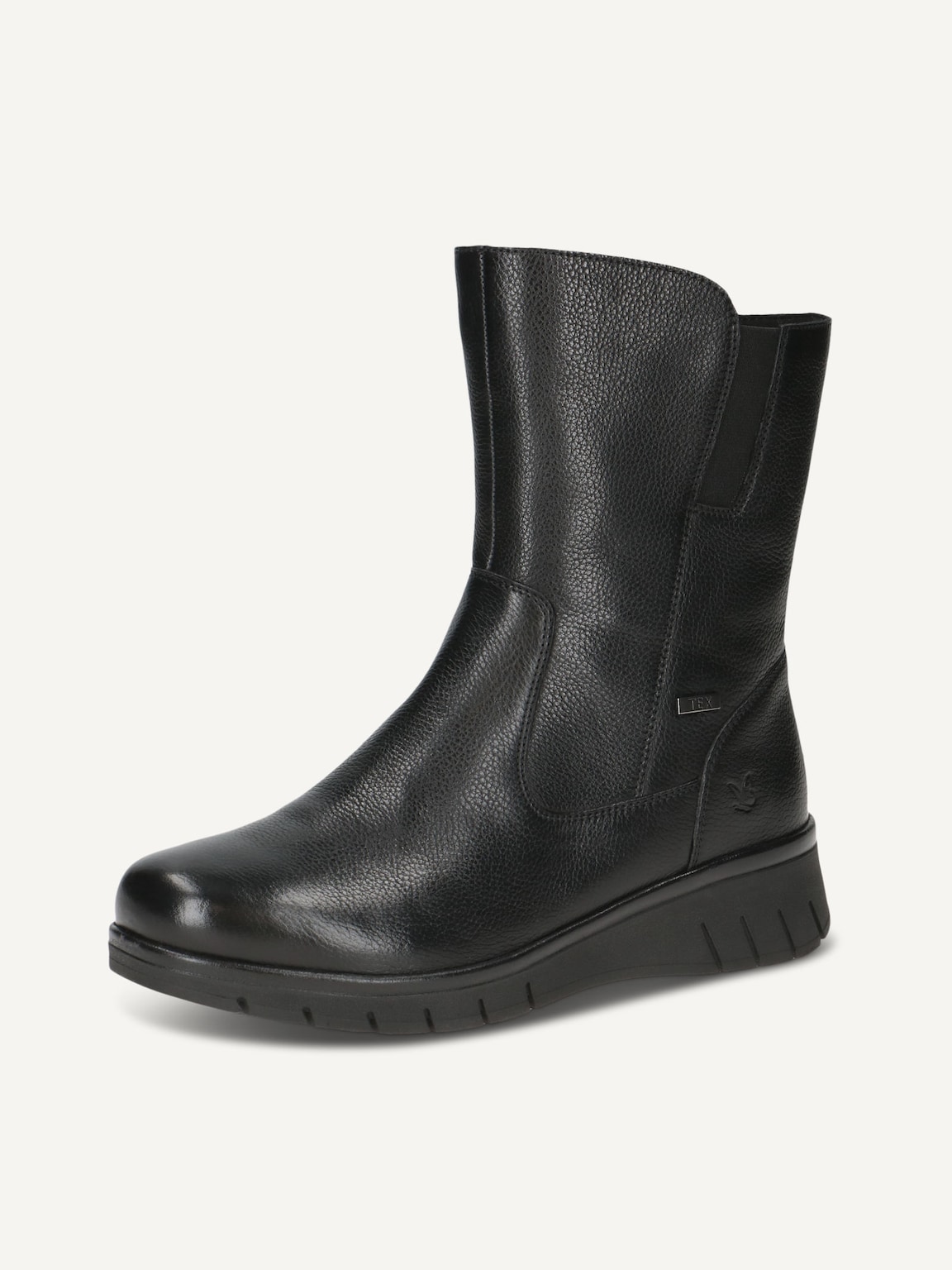 Caprice, Leather Bootie - black warm lining BLACK NAPPA, image 1 of 6