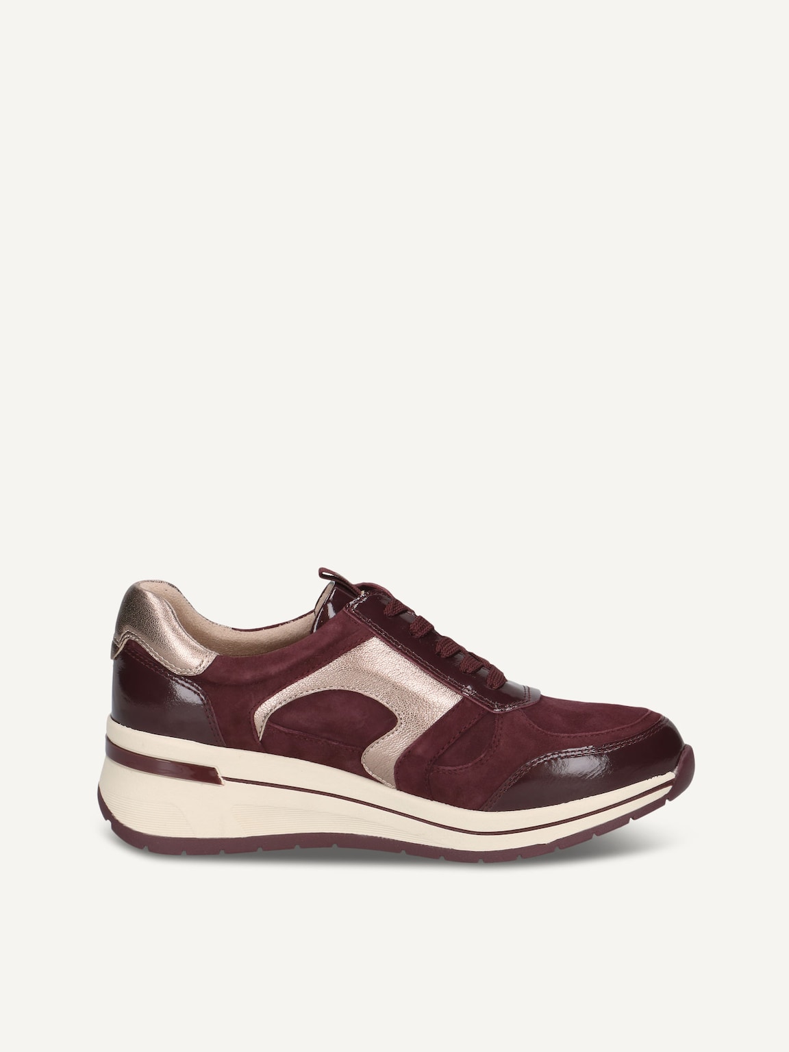 Caprice, Leather Sneaker - red BORDEAUX COMB, image 5 of 7