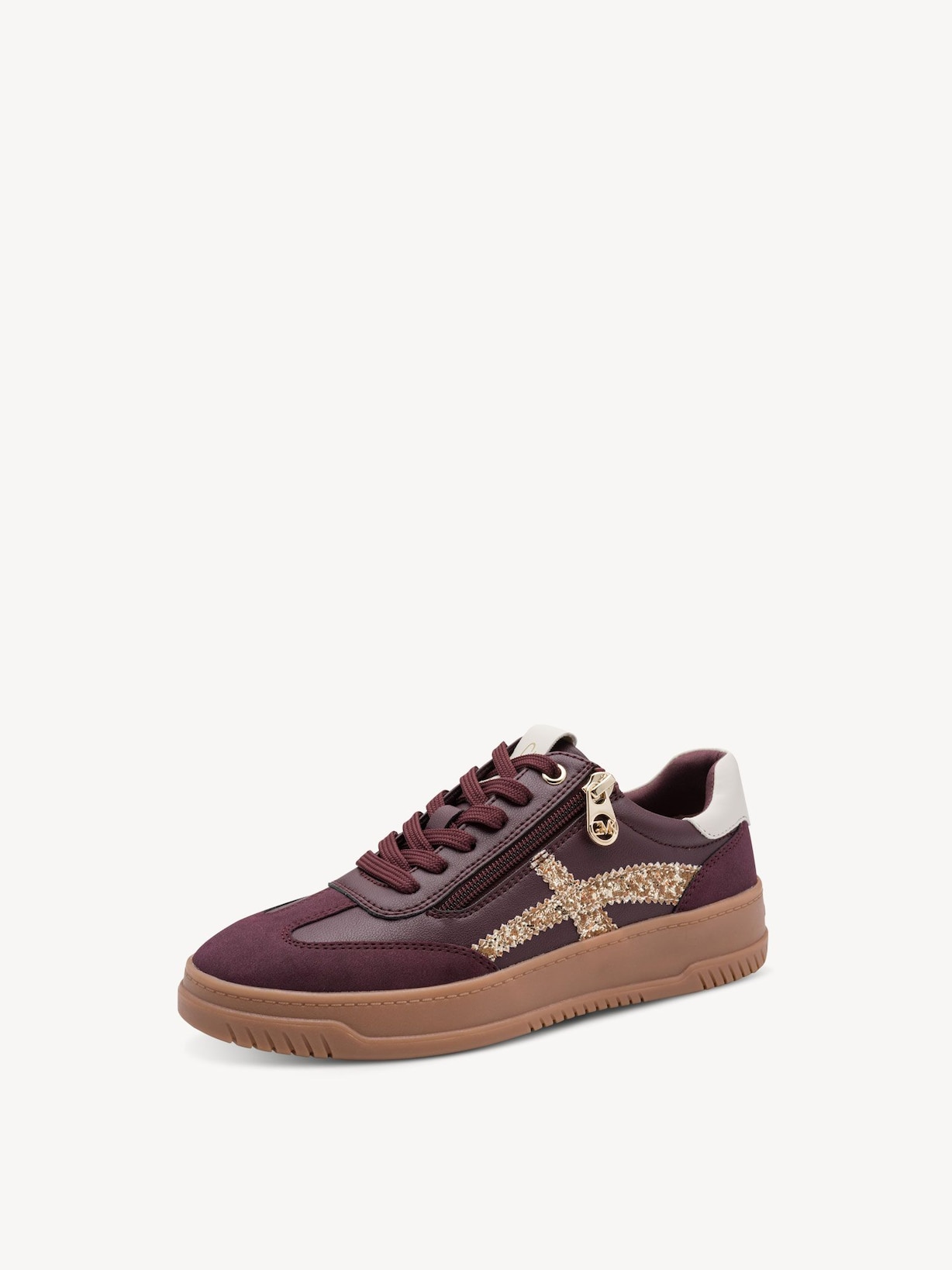 Marco Tozzi, Sportowe - czerwony MULBERRY COMB, obraz 1 z 7