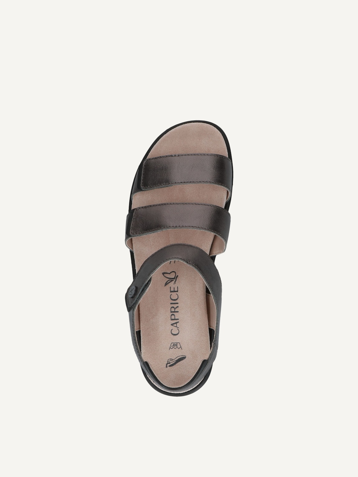 Caprice, Leather Sandal - grey DK GREY METAL., image 5 of 5