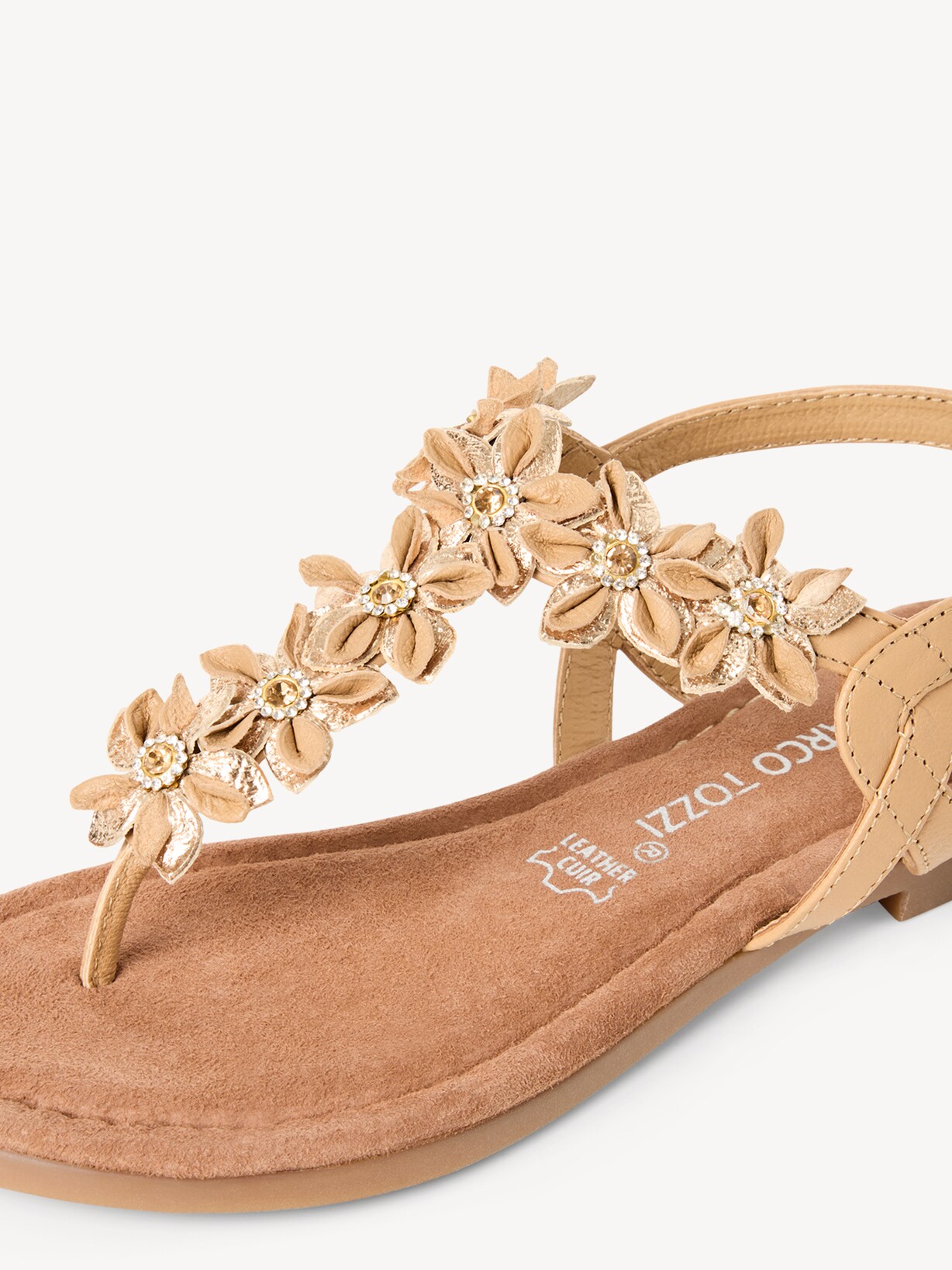 Marco Tozzi, Leather Sandal - beige TAUPE COMB, image 5 of 7
