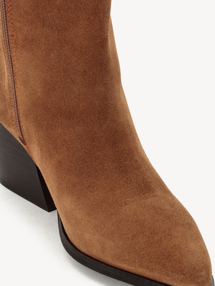 Marco Tozzi, Leather Bootie - brown, CAMEL, Image 5 of 6
