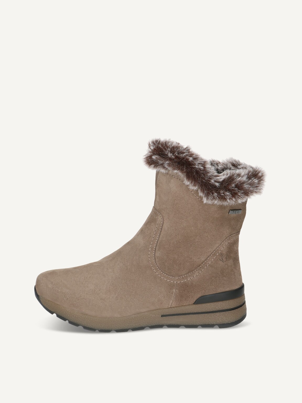 Caprice, Bootie - brown warm lining TAUPE SUEDE, image 2 of 5