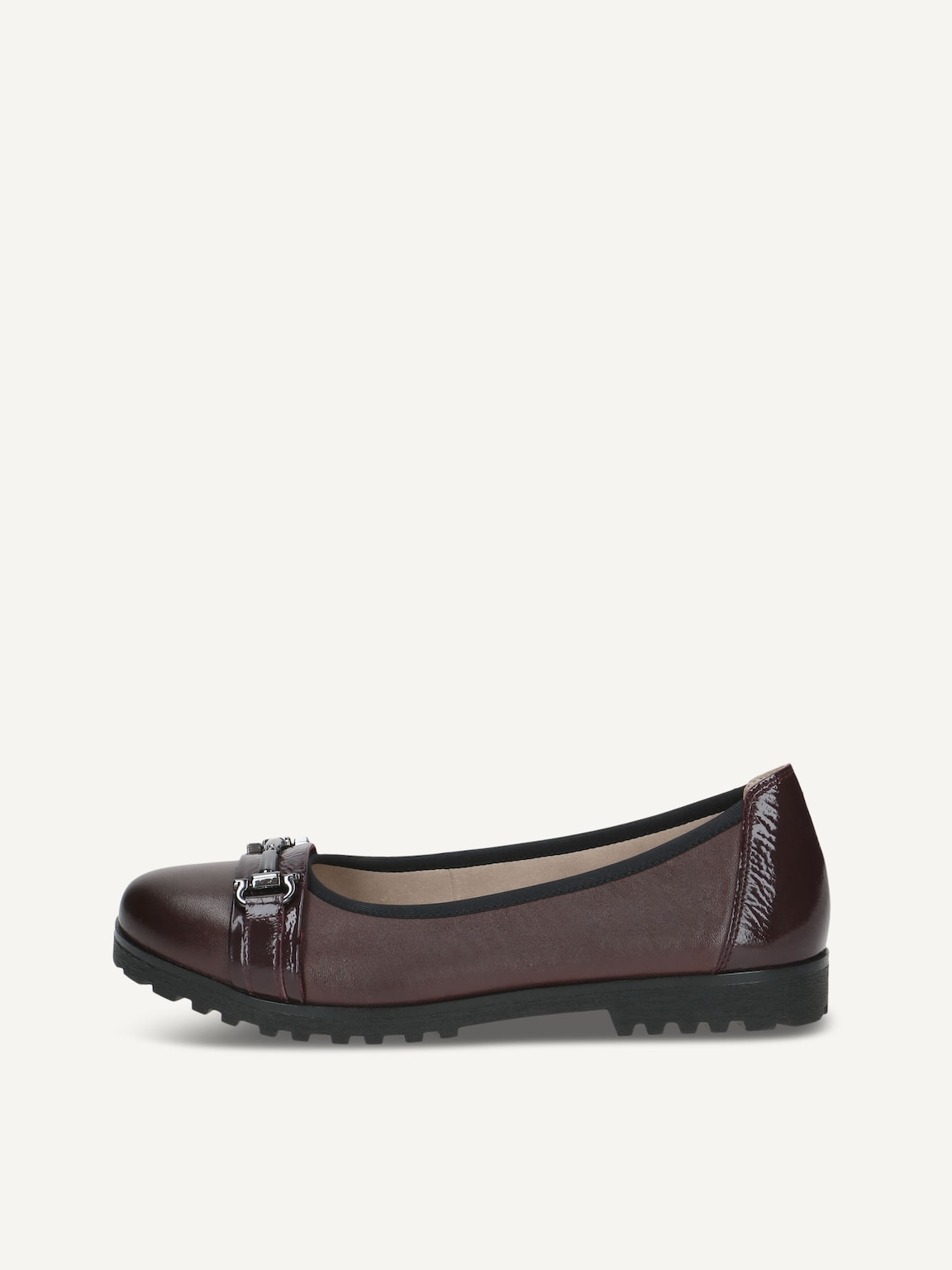 Caprice, Leather Ballerina - red BORDEAUX COMB, image 2 of 5