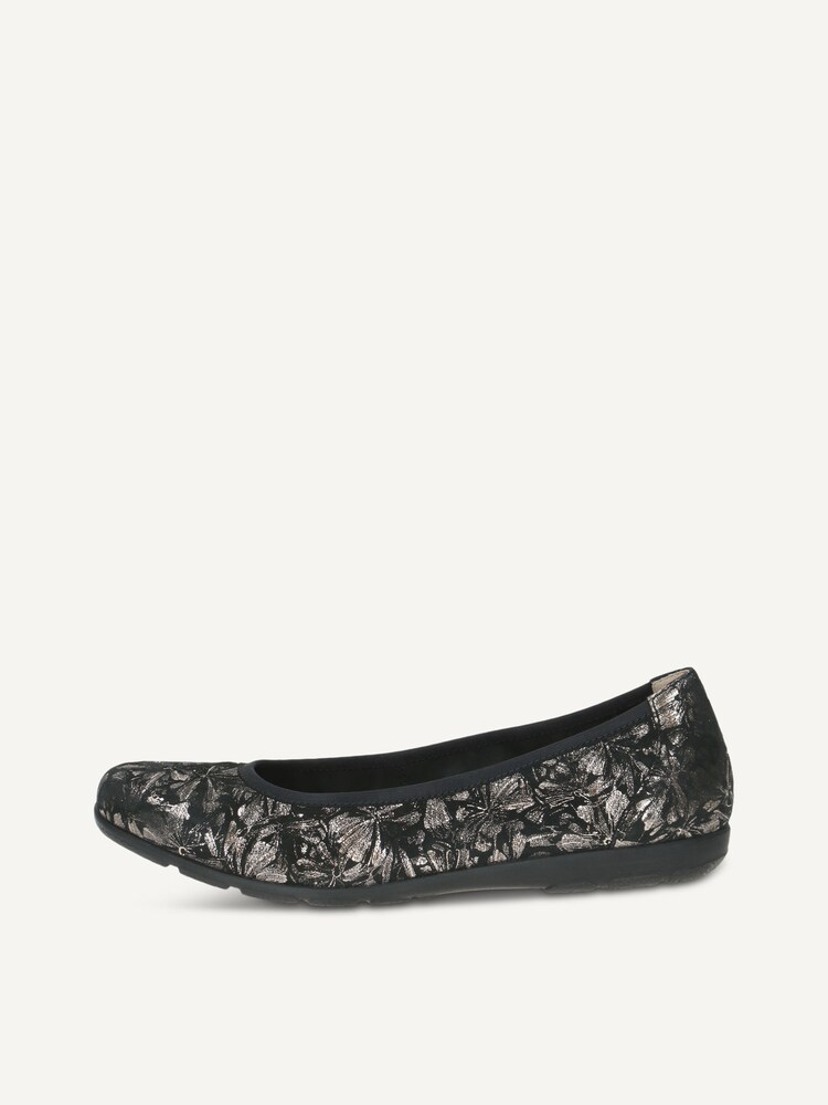 Caprice, Leather Ballerina - black BLACK/GUNMETAL, image 3 of 6