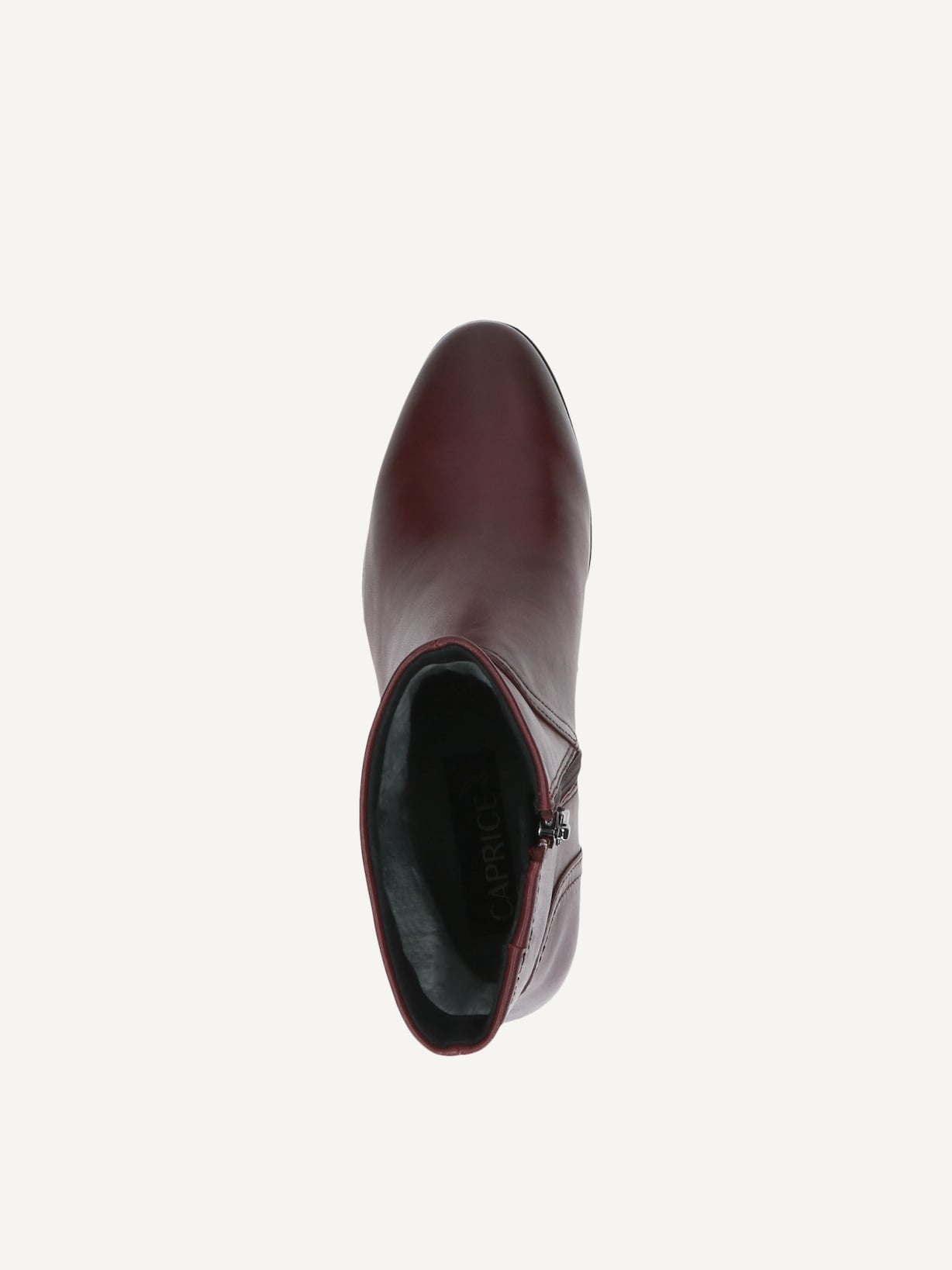 Caprice, Bottine en cuir - rouge BORDEAUX NAPPA, image 4 sur 5