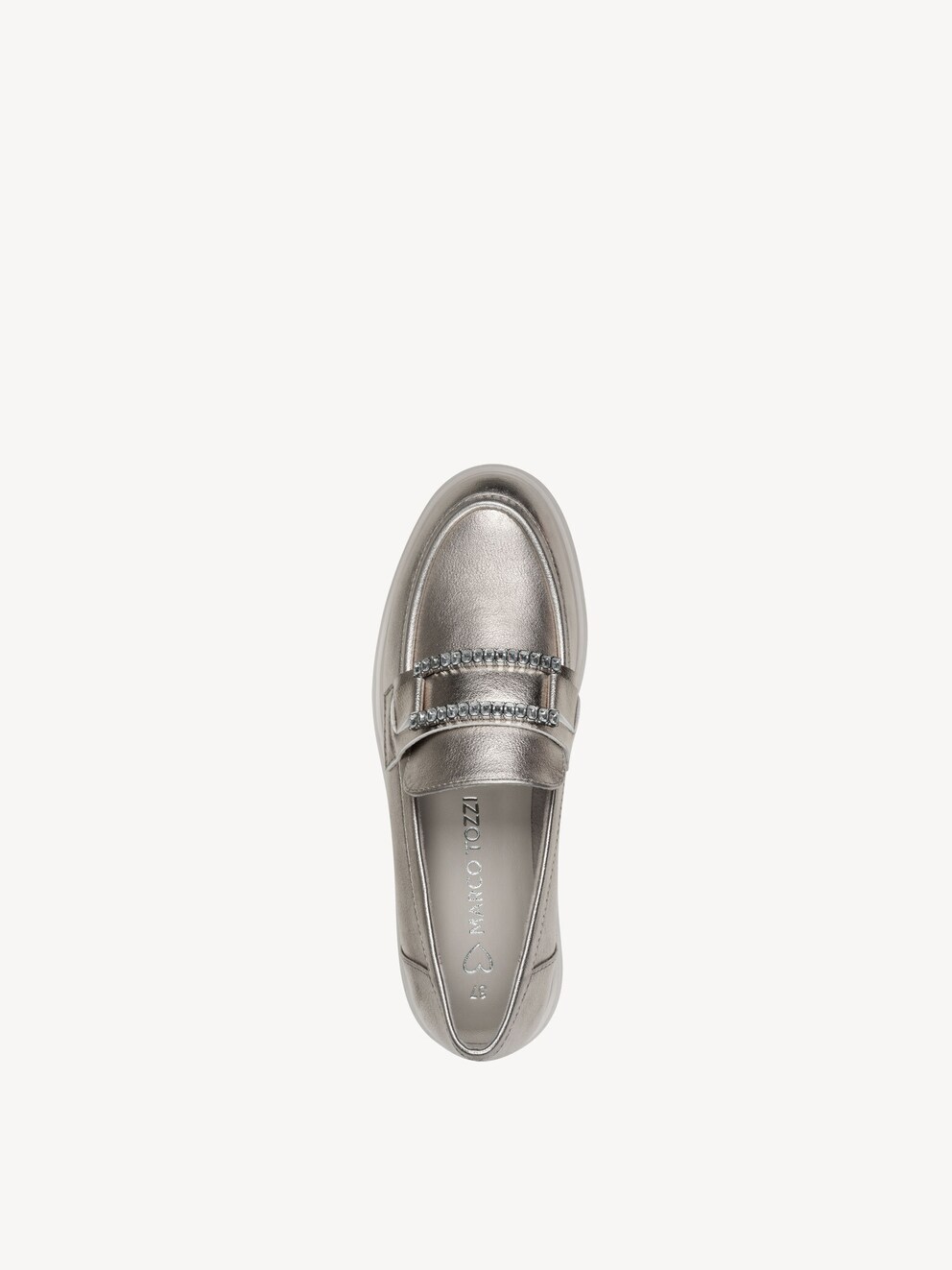 Marco Tozzi, Instappers - metallic PLATINUM, afbeelding 5 van 6