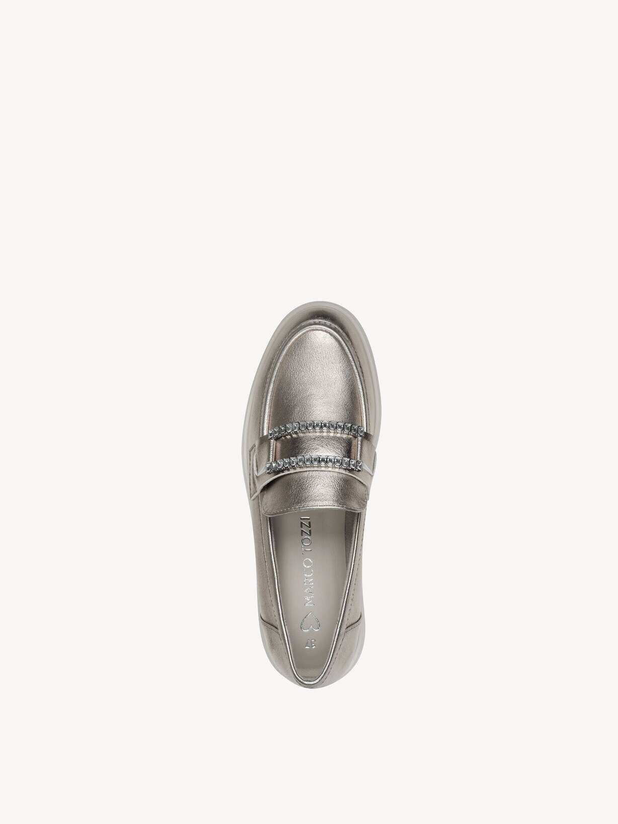 Marco Tozzi, Instappers - metallic PLATINUM, afbeelding 5 van 6