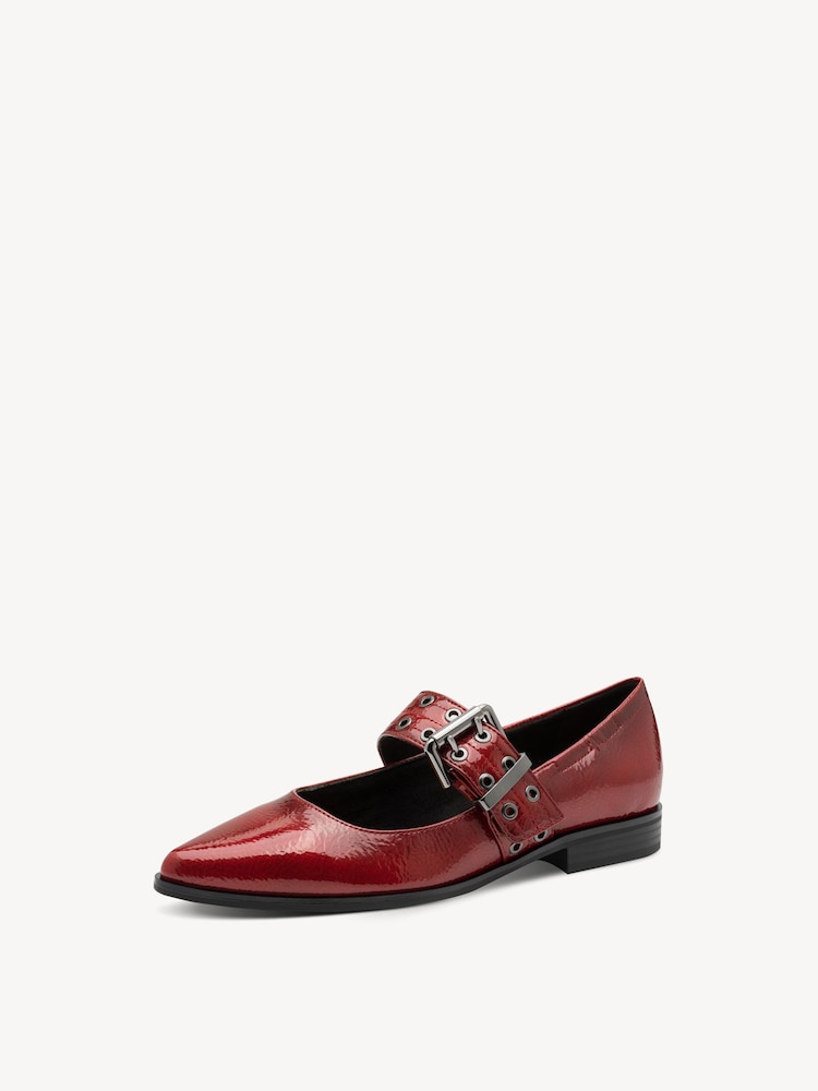 Marco Tozzi, Ballerine - rouge DK.RED PAT., image 2 sur 6