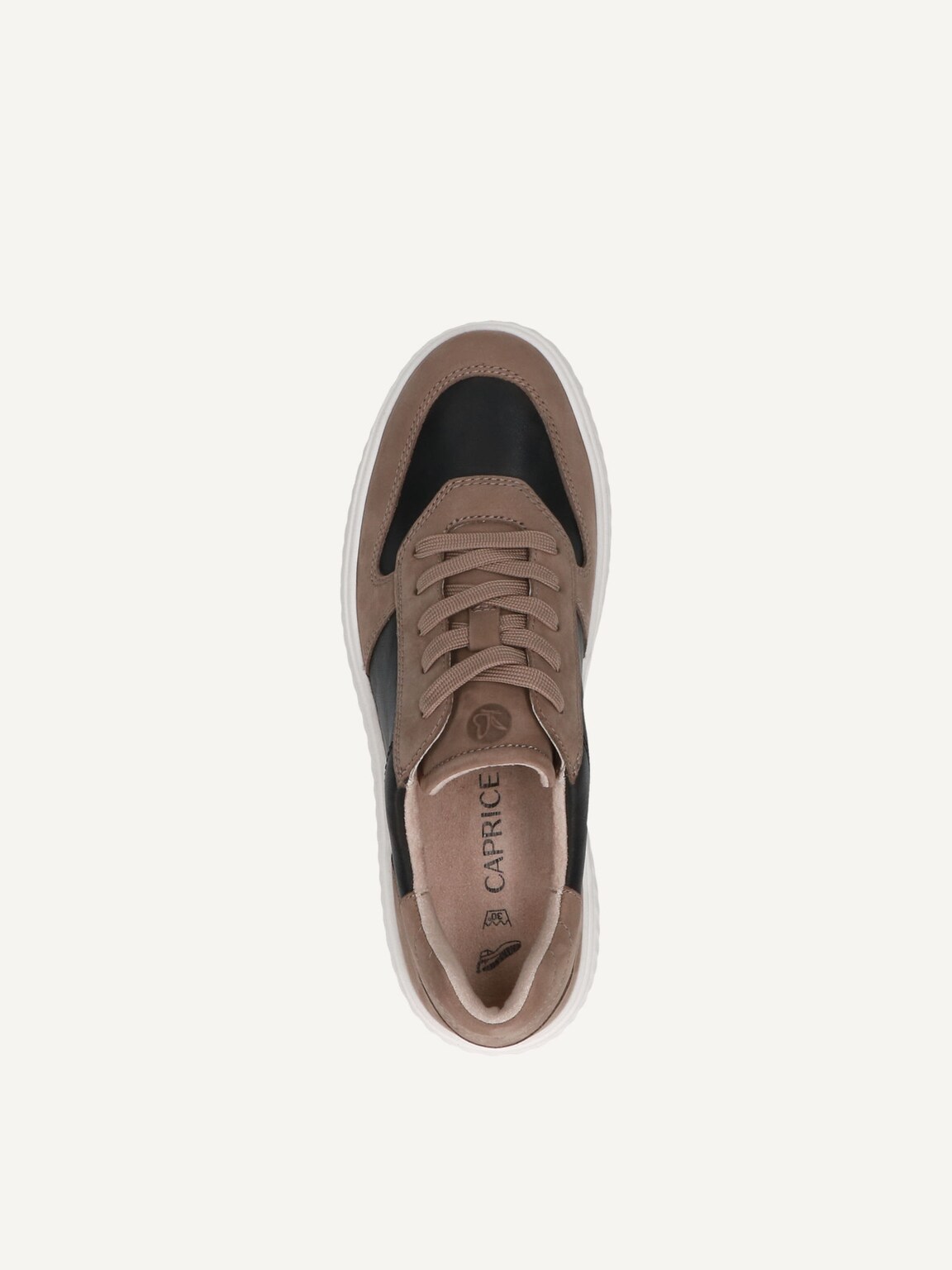 Caprice, Leather Sneaker - beige TAUPE/BLACK, image 6 of 6